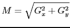 $displaystyle M = sqrt{G_x^2 + G_y^2 }$