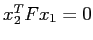 $ x_2^TFx_1=0$